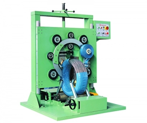 Wire coil wrapping machine