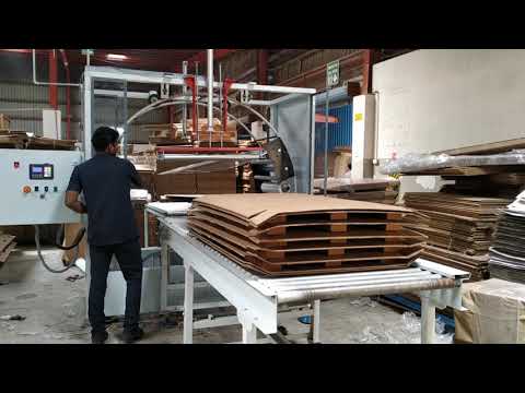 Orbital type stretch wrapping machine. In house manufacturing.
