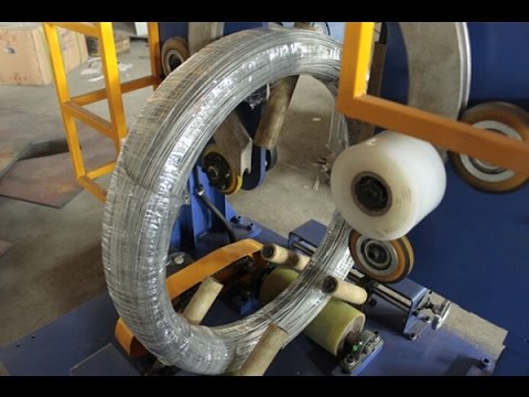 Wire coil wrapping machine for galvanize wire &amp; aluminum wire