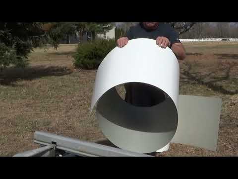 Cut aluminum trim coil stock, free-hand.