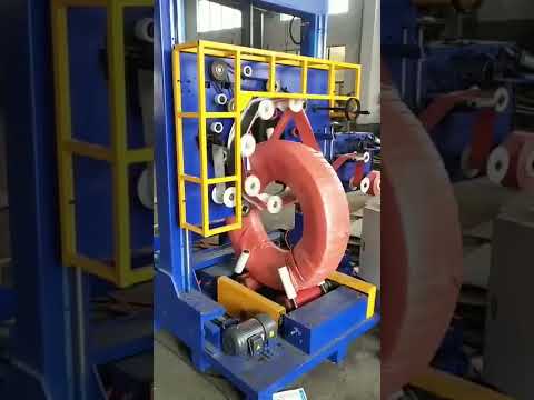 Coil wrapping machine, vertical steel wire coil packing machine iron coil wrapper cable wire coil