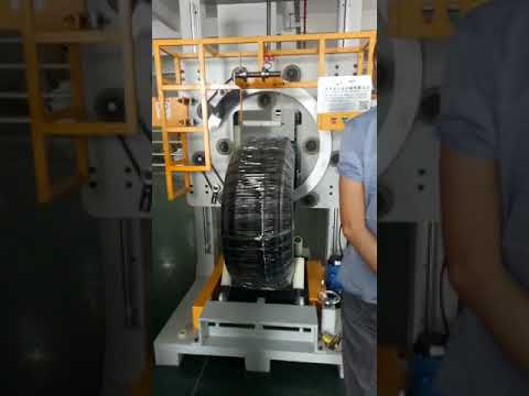 Big hose coil wrapping machine