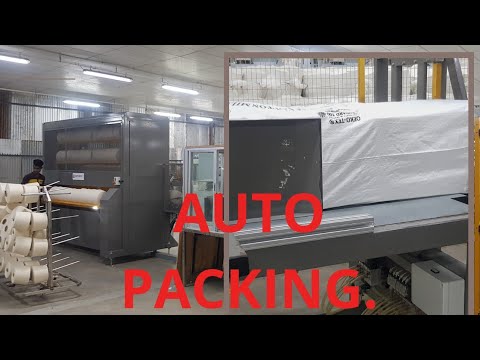 Automatic cone packing machine/Automatic bag formation in spinning mills.