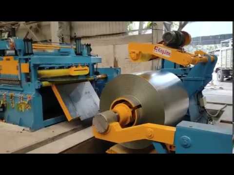 Automatic steel coil cutting machine working in Inda