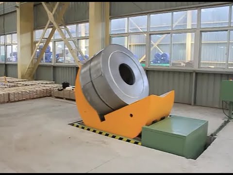 Upender and tilter for coil, mold