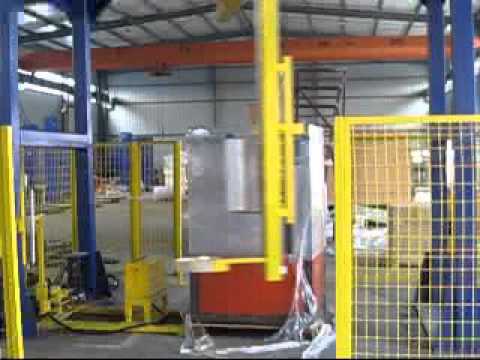 Fully automatic grade rotary arm type pallet wrapping machine
