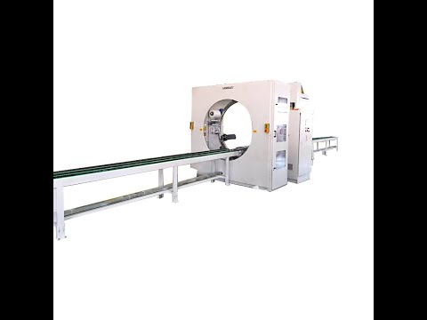 Automatic Orbital Plastic Stretch Film Wrapper Machine video youtube