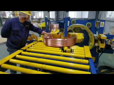 automatic copper coil packing machine and tapping machine