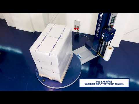 Rotoplat 708 semi-automatic turntable stretch wrapper - Robopac USA