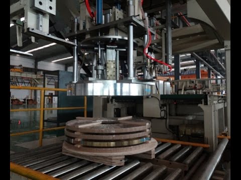 Automatic coil packaging line with coil stacking system