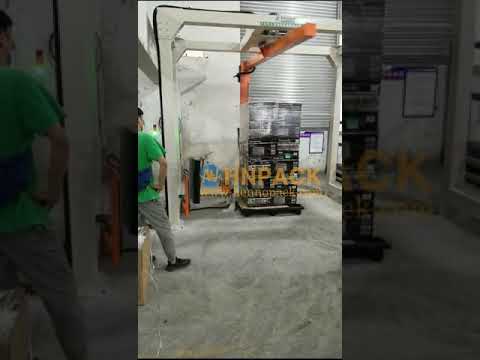 box load pallet rotary arm stretch wrapper machine
