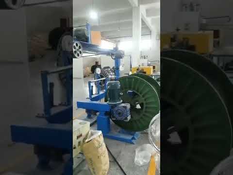Active pay off + horizontal tension frame for cable rewinding machine