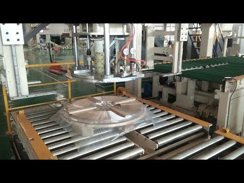 Automatic slitting coil packing line with strapping and palletizing system