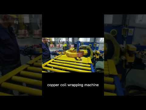 Automatic copper tube coil packing and tapping machine