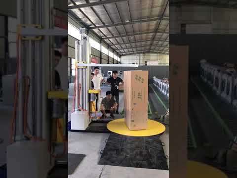 Electric press pallet wrapping machine