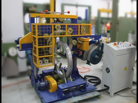 vertical coil wrapping machine with PP woven